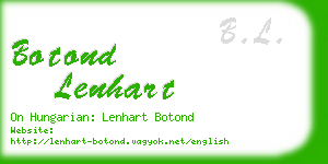 botond lenhart business card